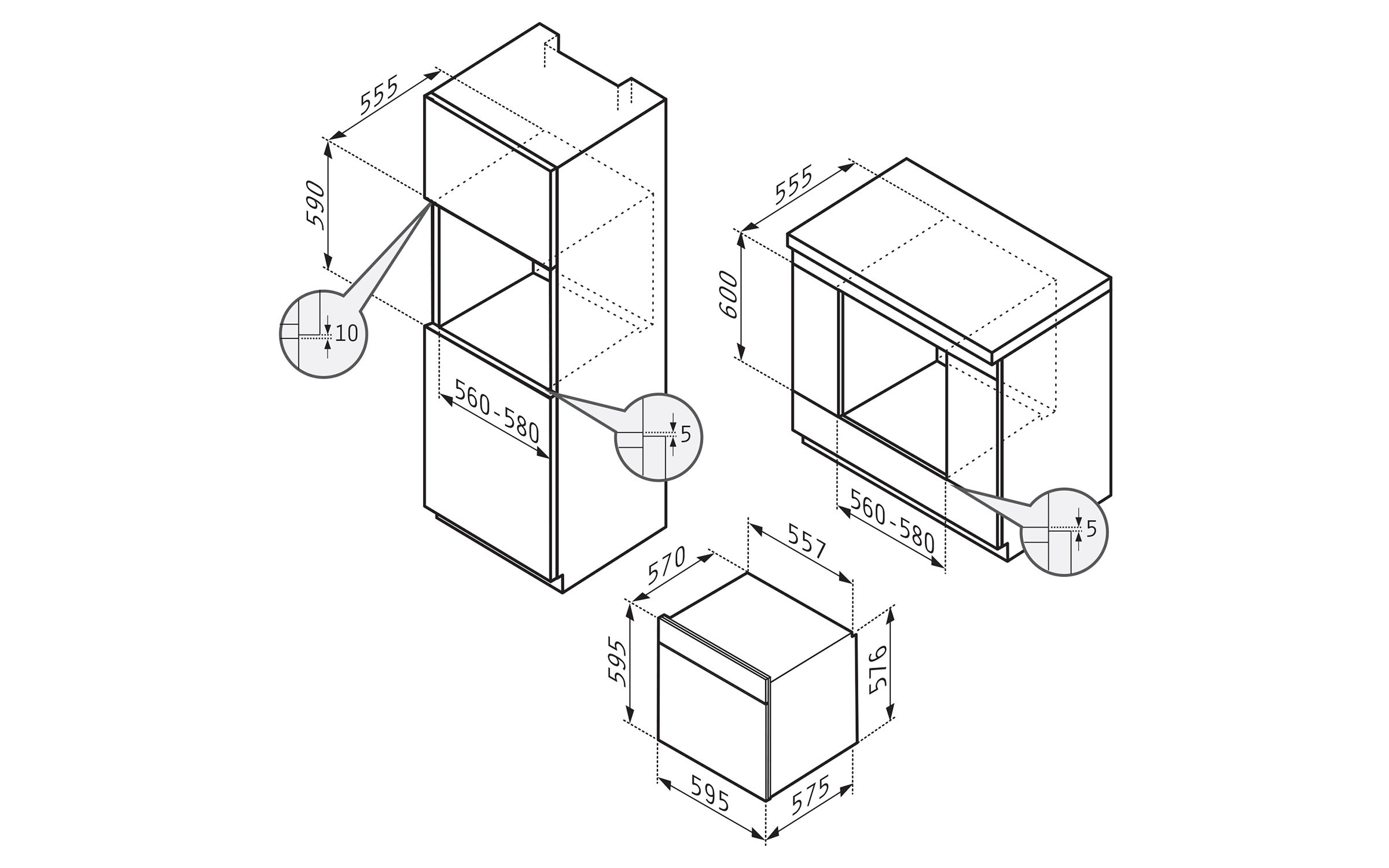 Размери на - Cuptor incorporabil Pyramis Cuptor incorporabil Pyramis